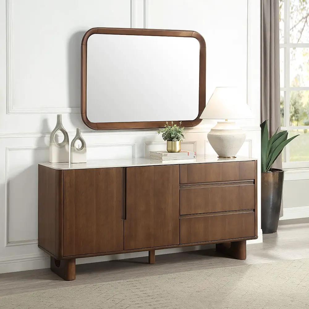 Harvey - Accent Mirror - Walnut by Unique Piece Furniture