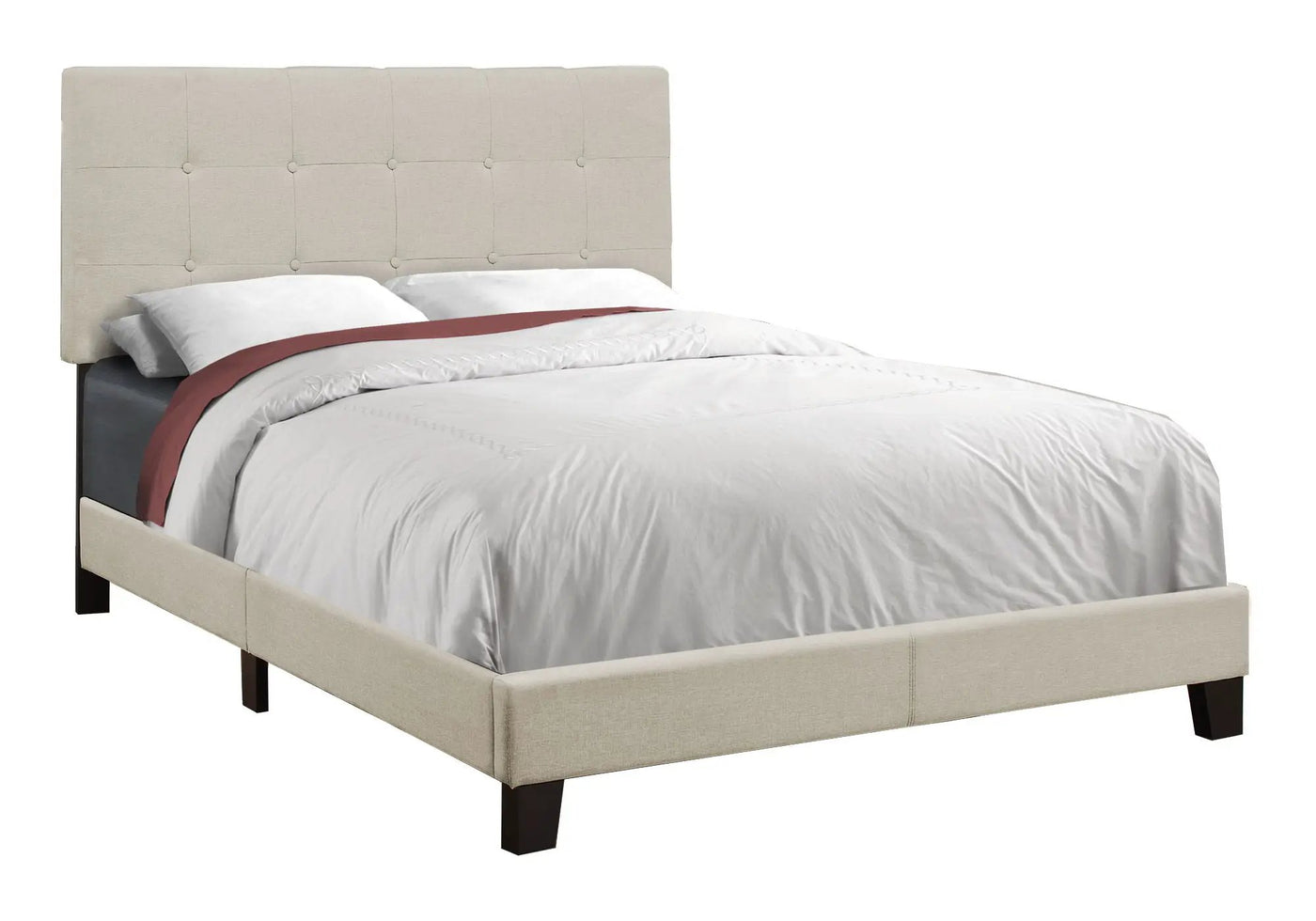 Transitional Upholstered Bed Frame by HouseOfZazla