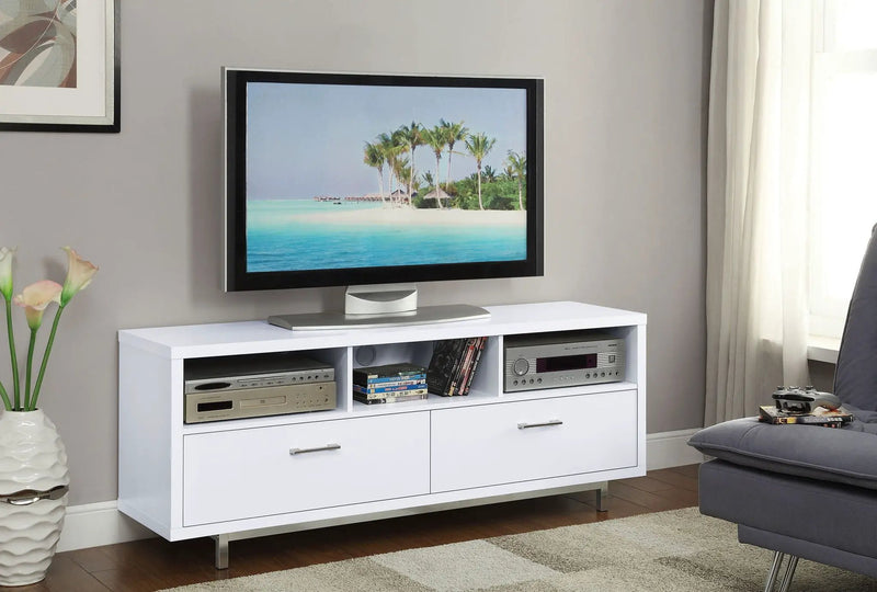 Casey 2-drawer Engineered Wood 60-inch TV Stand White by Unique Piece Furniture