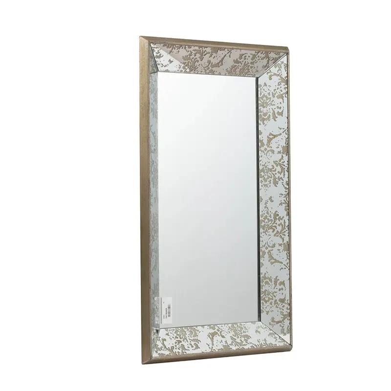 Antique Rectangle Mirror with Floral Accents by HouseOfZazla