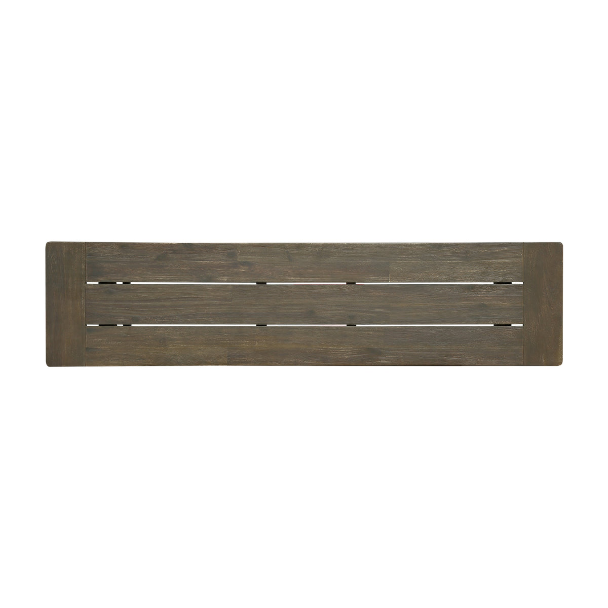 Outdoor Acacia Wood Bench with Sandblast Finish - Gray, photo 9 of 10