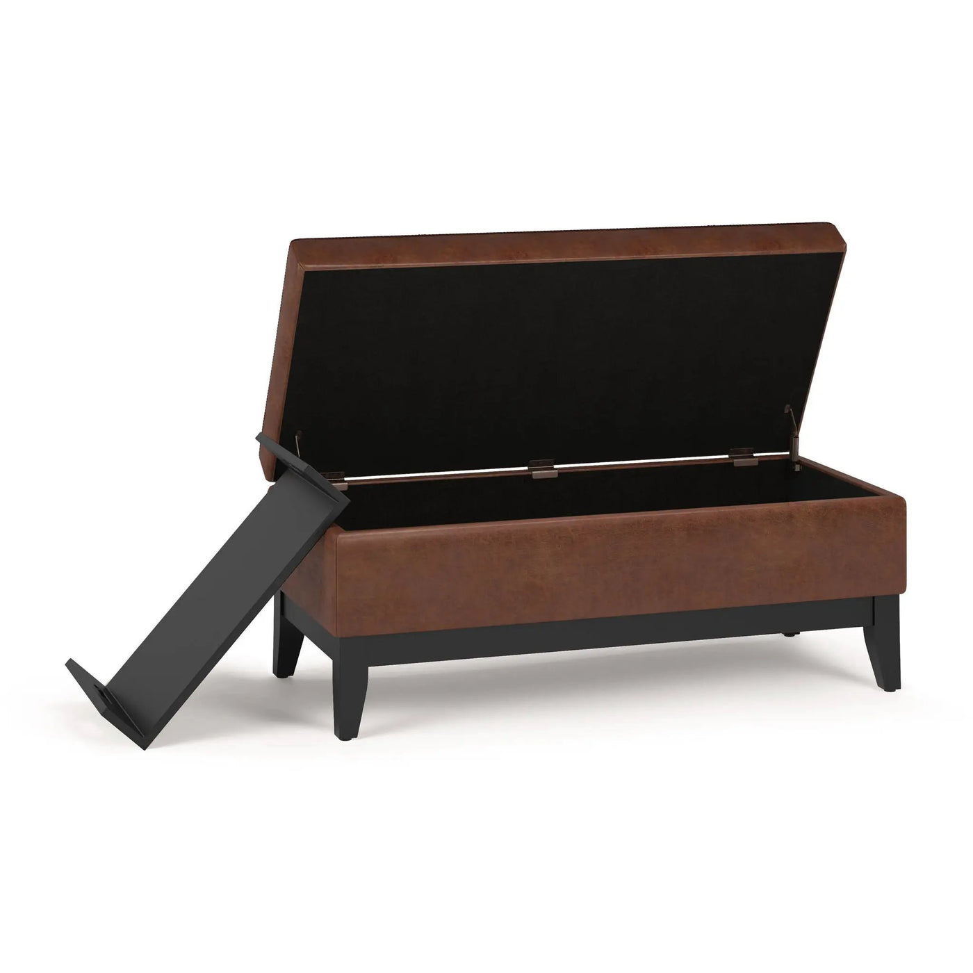 Oregon - Contemporary Storage Ottoman Bench With Tray by HouseOfZazla