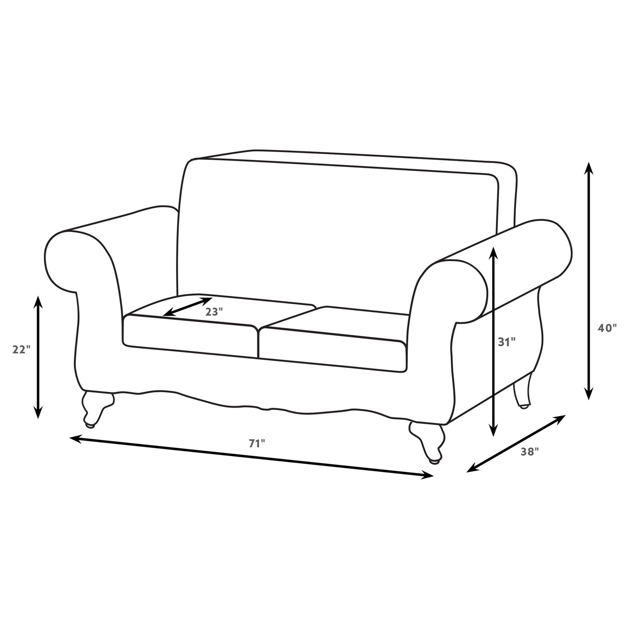 Brookridge - Rolled Arm Loveseat Sofa With Upholstery - Brown by HouseOfZazla