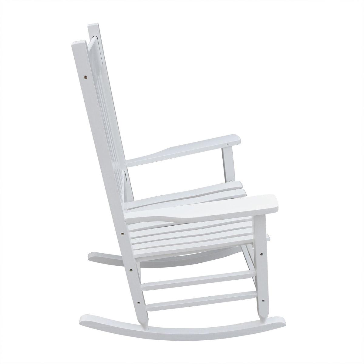 Classic Wooden Porch Rocker Chair with Comfortable Design - White or Black, photo 6 of 8