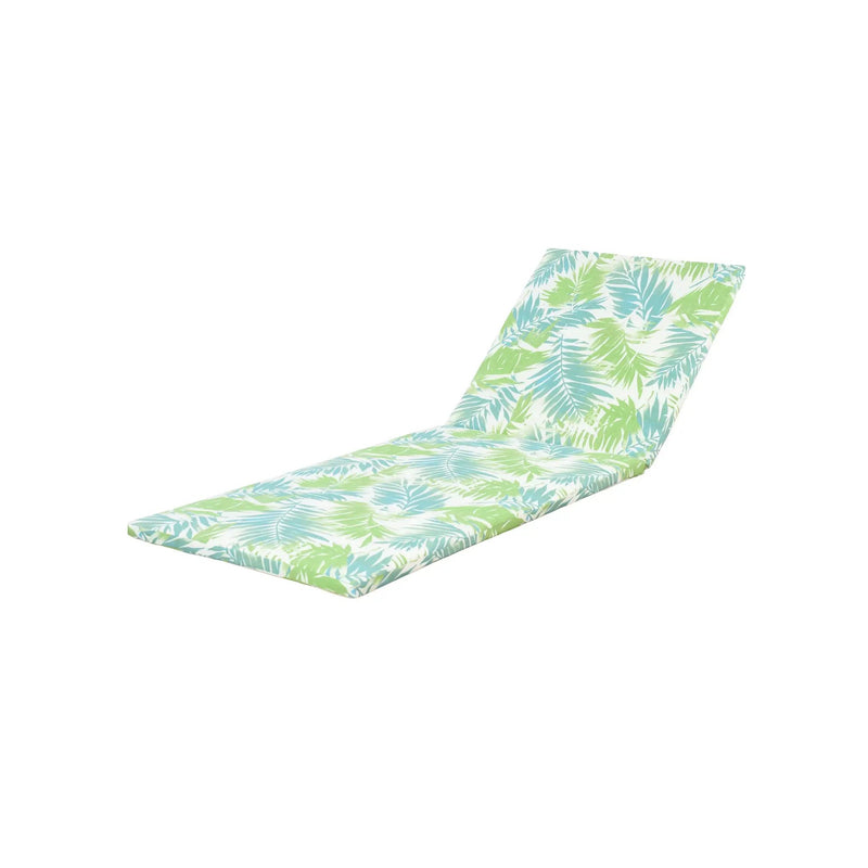 Lounge Chaise Set, Space Available On One Side, Acacia Wood In light brown With Water-Resistant Lounge Cushions (Leaf Coconut & 2 Inch Thick) – Matching Cream/Dark Grey Version Available by HouseOfZazla