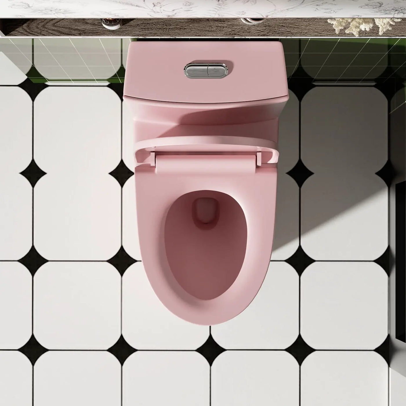 1 Piece Toilet With Tornado Flush, Dual Flush, And ADA Height Comfort Chair by HouseOfZazla