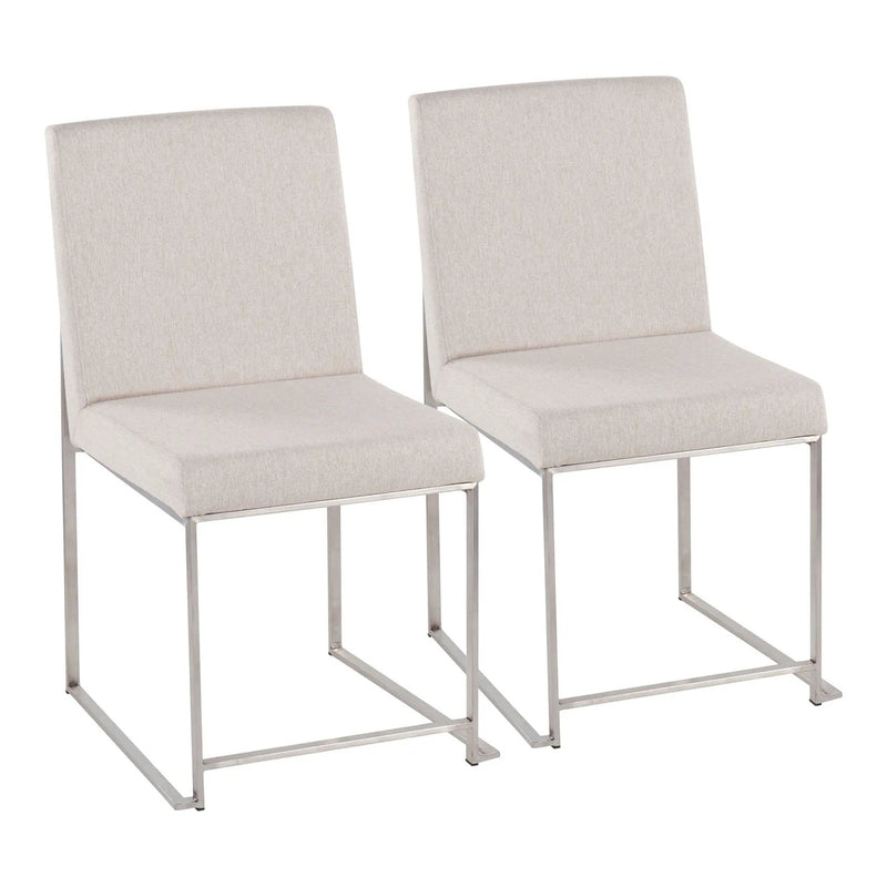 Fuji - Contemporary High Back Dining Chair, Modern Elegance (Set of 2) by Unique Piece Furniture