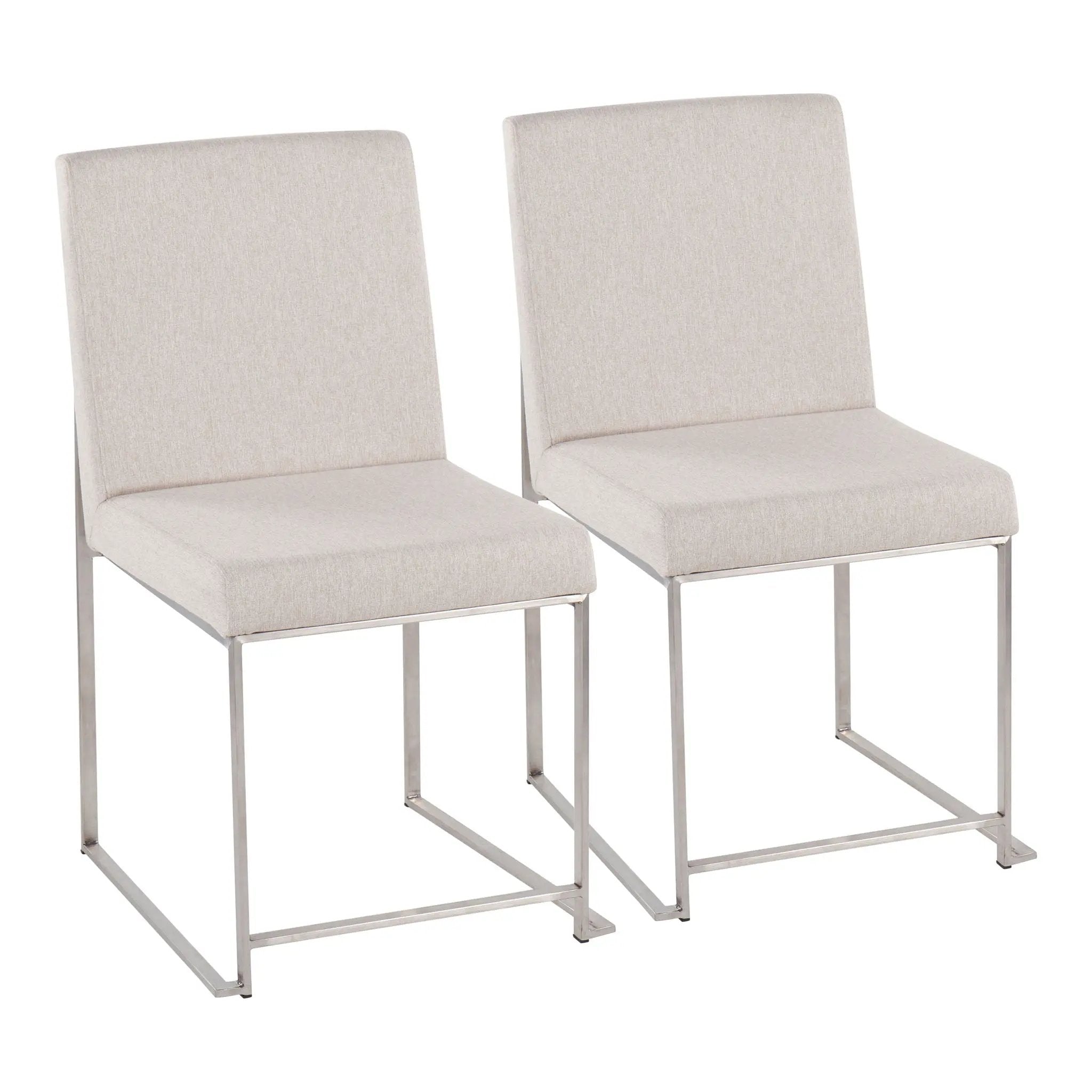 Fuji - Contemporary High Back Dining Chair, Modern Elegance (Set of 2) by HouseOfZazla