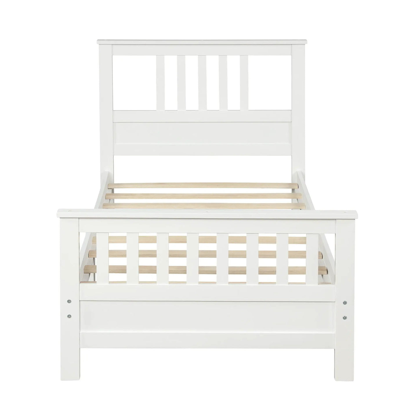 Platform Bed With Paneled Headboard And Footboard by HouseOfZazla