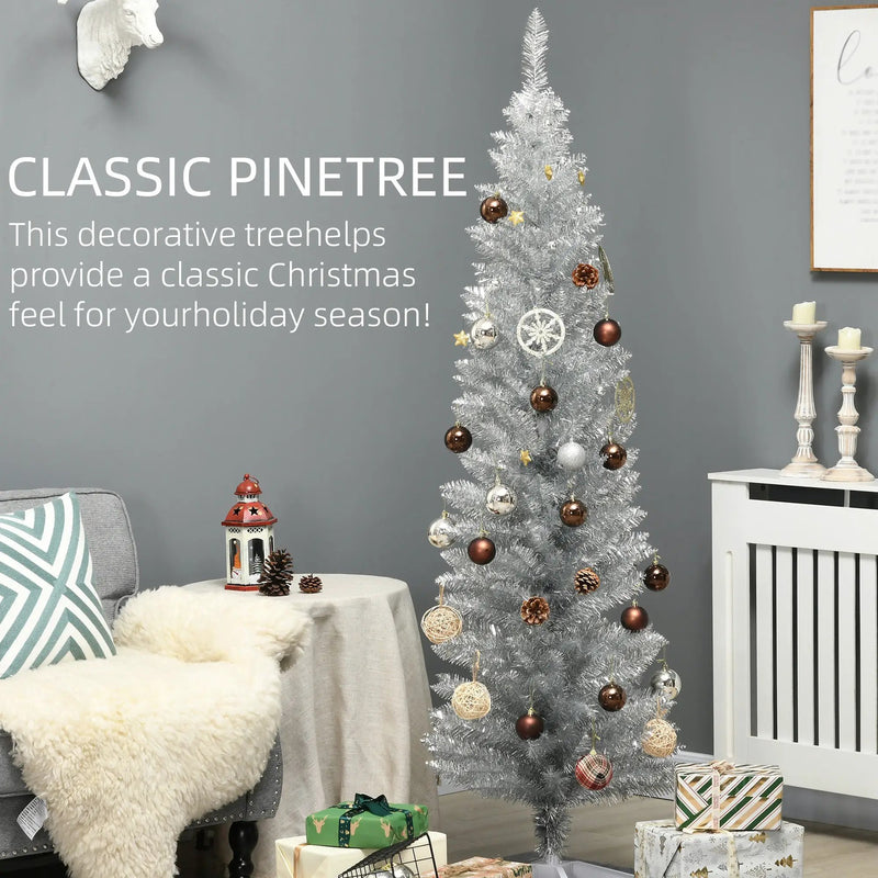 HOMCOM 6' Artificial Pencil Christmas Tree by HouseOfZazla