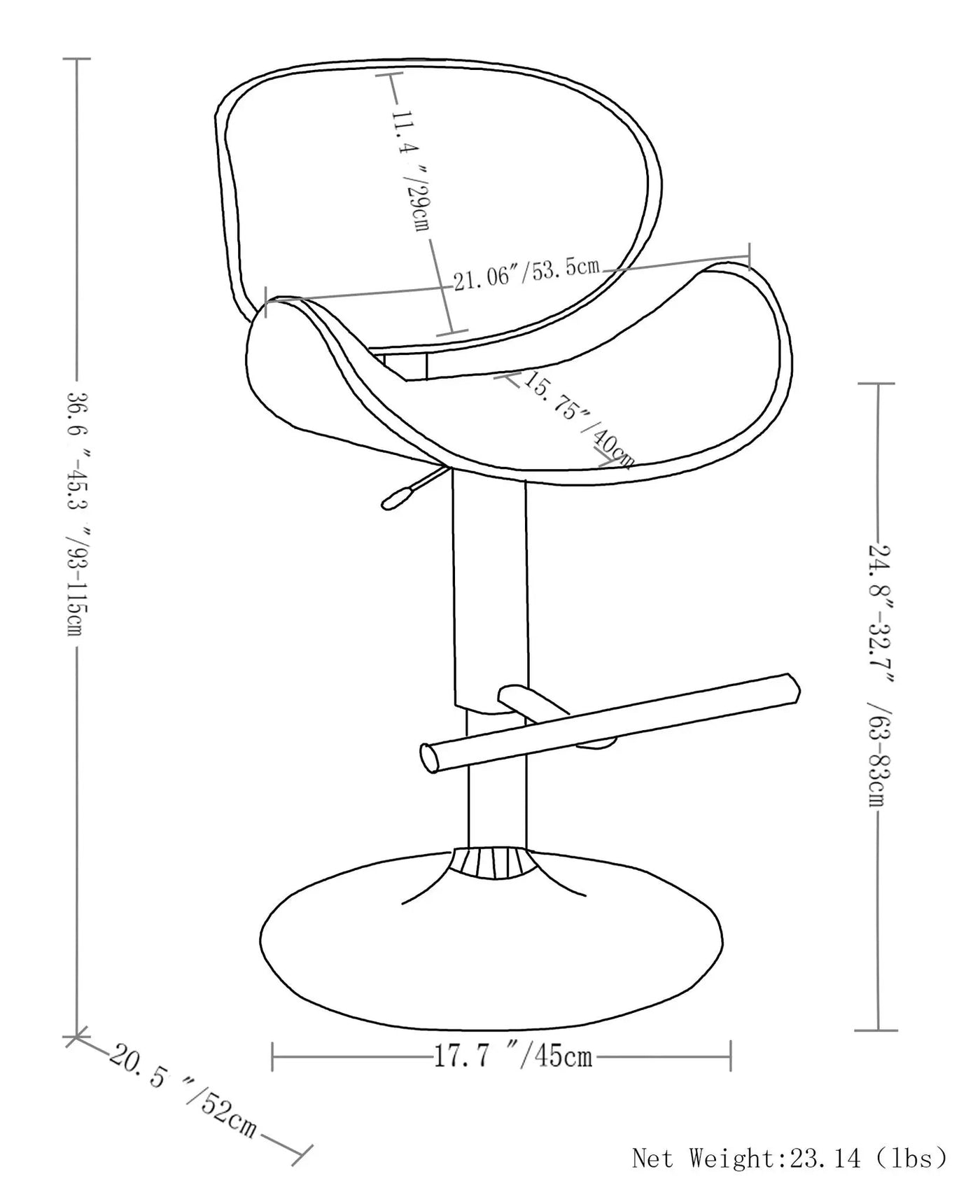 Marana - Multifunctional Handcrafted Bentwood Adjustable Swivel Bar Stool by HouseOfZazla