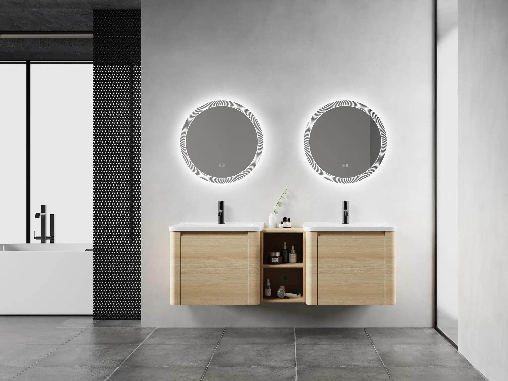 60'' Wall-Mounted Bathroom Vanity with Storage by HouseOfZazla