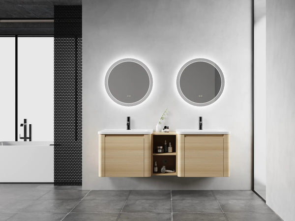 60'' Wall-Mounted Bathroom Vanity with Storage, photo 2 of 10