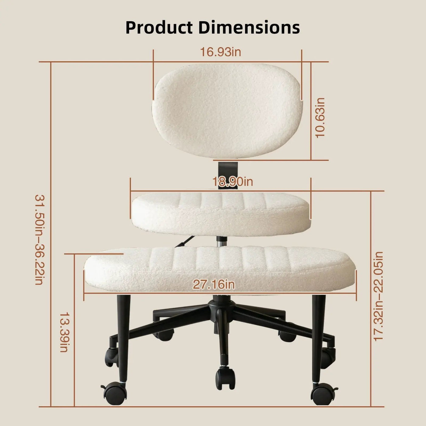 Ergonomic Cross Legged Office Chair With Back Support by HouseOfZazla