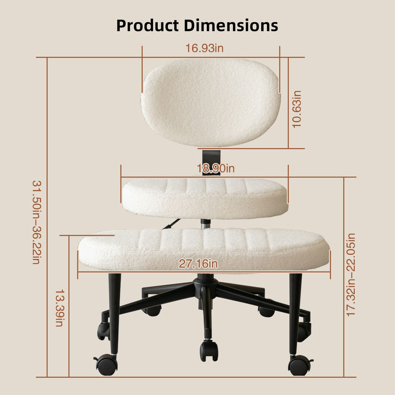 Ergonomic Cross Legged Office Chair With Back Support by HouseOfZazla