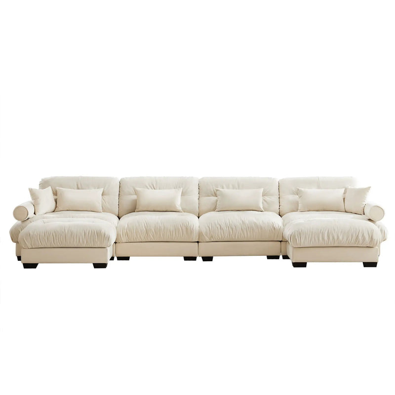Super Comfort Oversized Modular Sectional Sofa With Movable Ottoman by Unique Piece Furniture