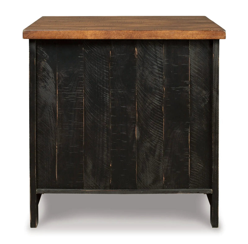 Valebeck - Rectangular End Table - Black / Brown by Unique Piece Furniture