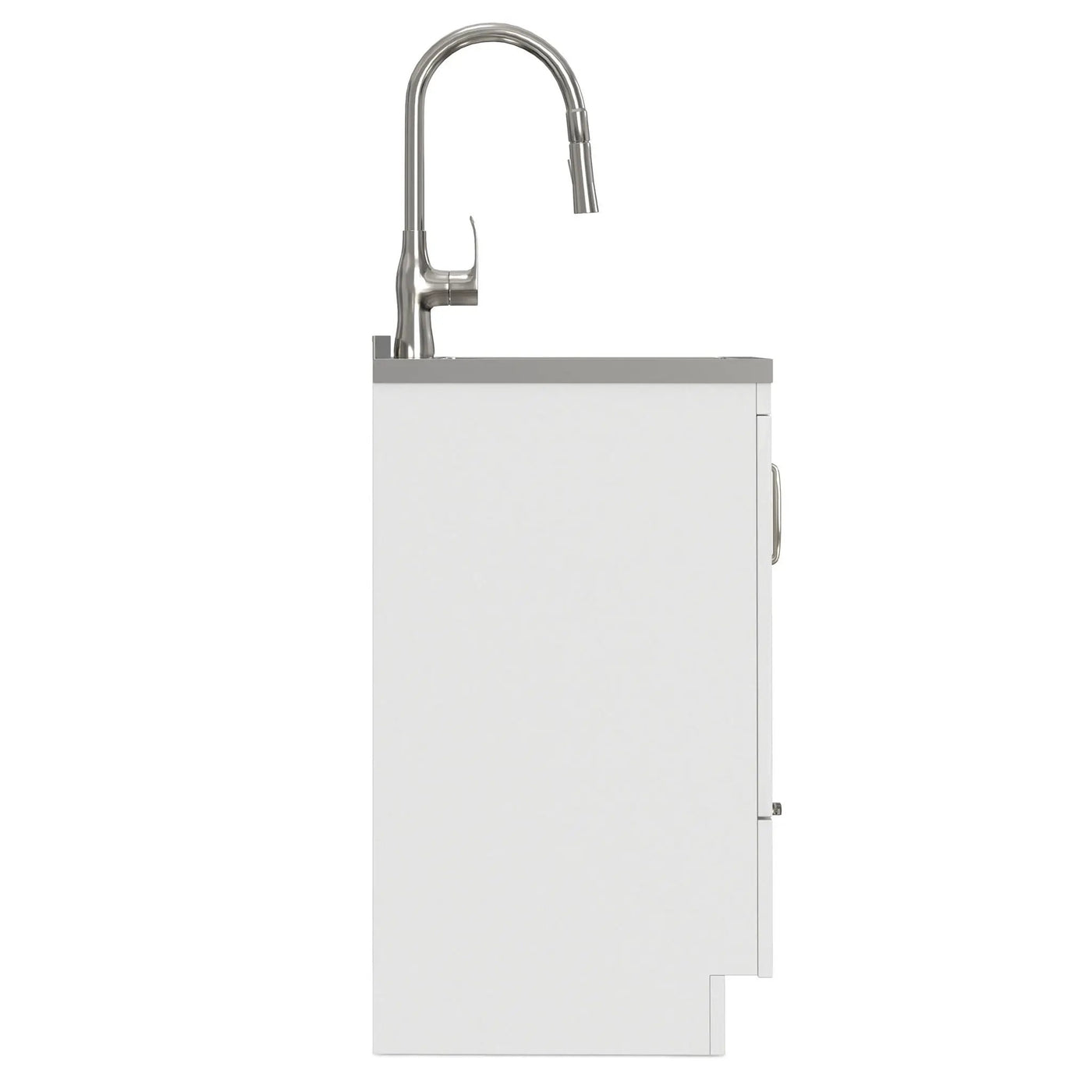 Reed - Deluxe Laundry Cabinet With Pull-Out Faucet And Stainless Steel Sink by HouseOfZazla
