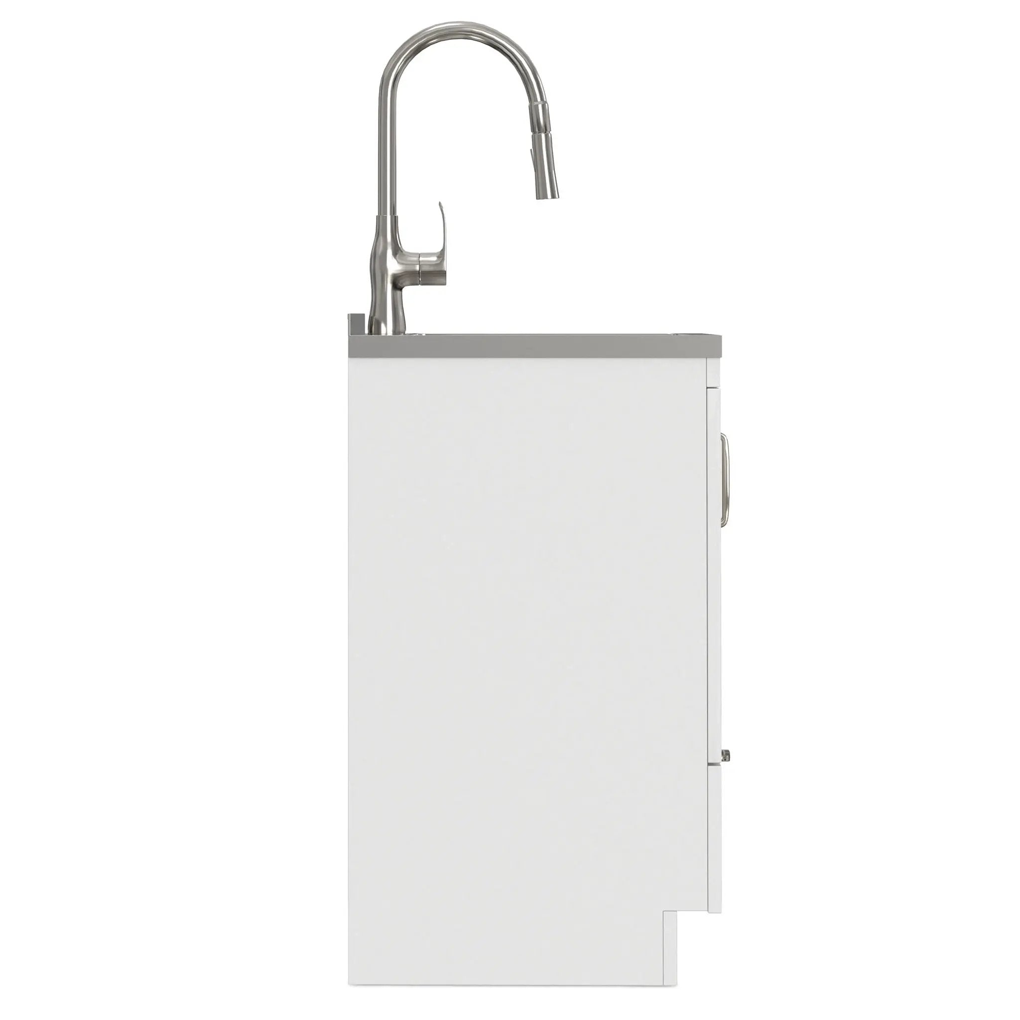Reed - Deluxe Laundry Cabinet With Pull-Out Faucet And Stainless Steel Sink by HouseOfZazla