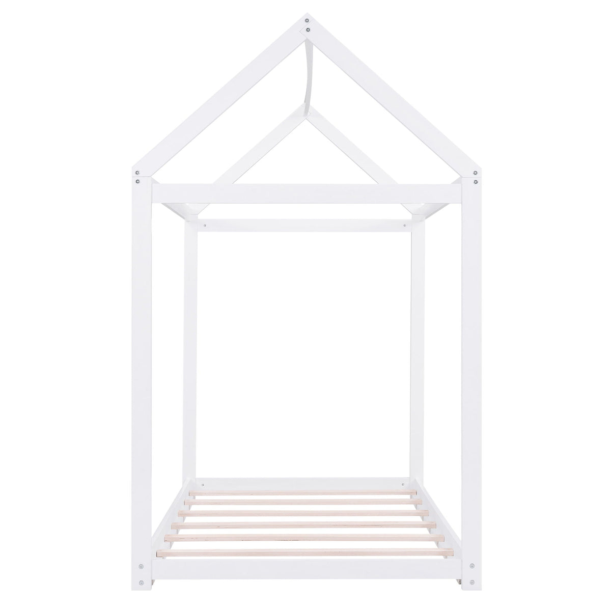 Wooden House Shaped Platform Bed with Low Profile - Twin Size, photo 2 of 27