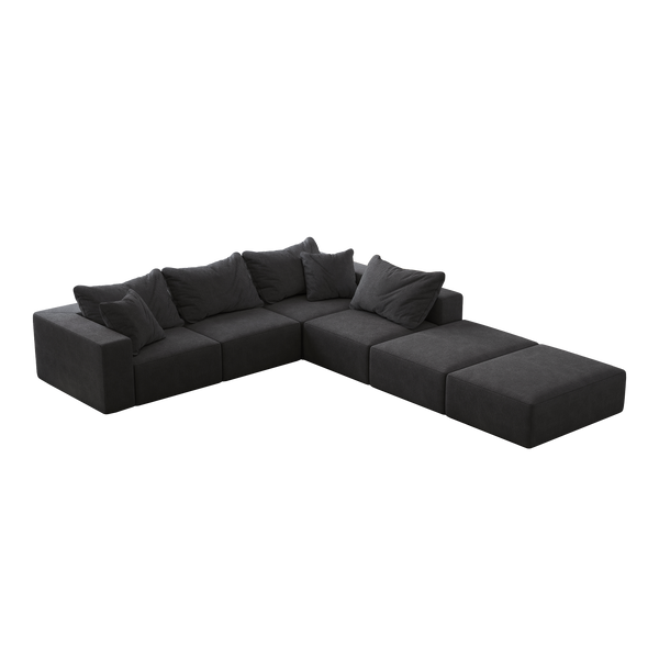 Oversized Sponge Cloud Sofa - Modern Sectional Couch Set, photo 2 of 10