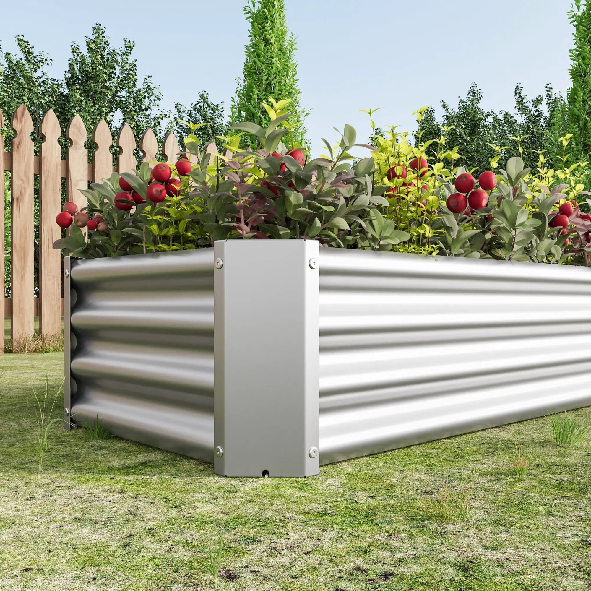 Metal Raised Garden Bed 4x2x1 ft by HouseOfZazla