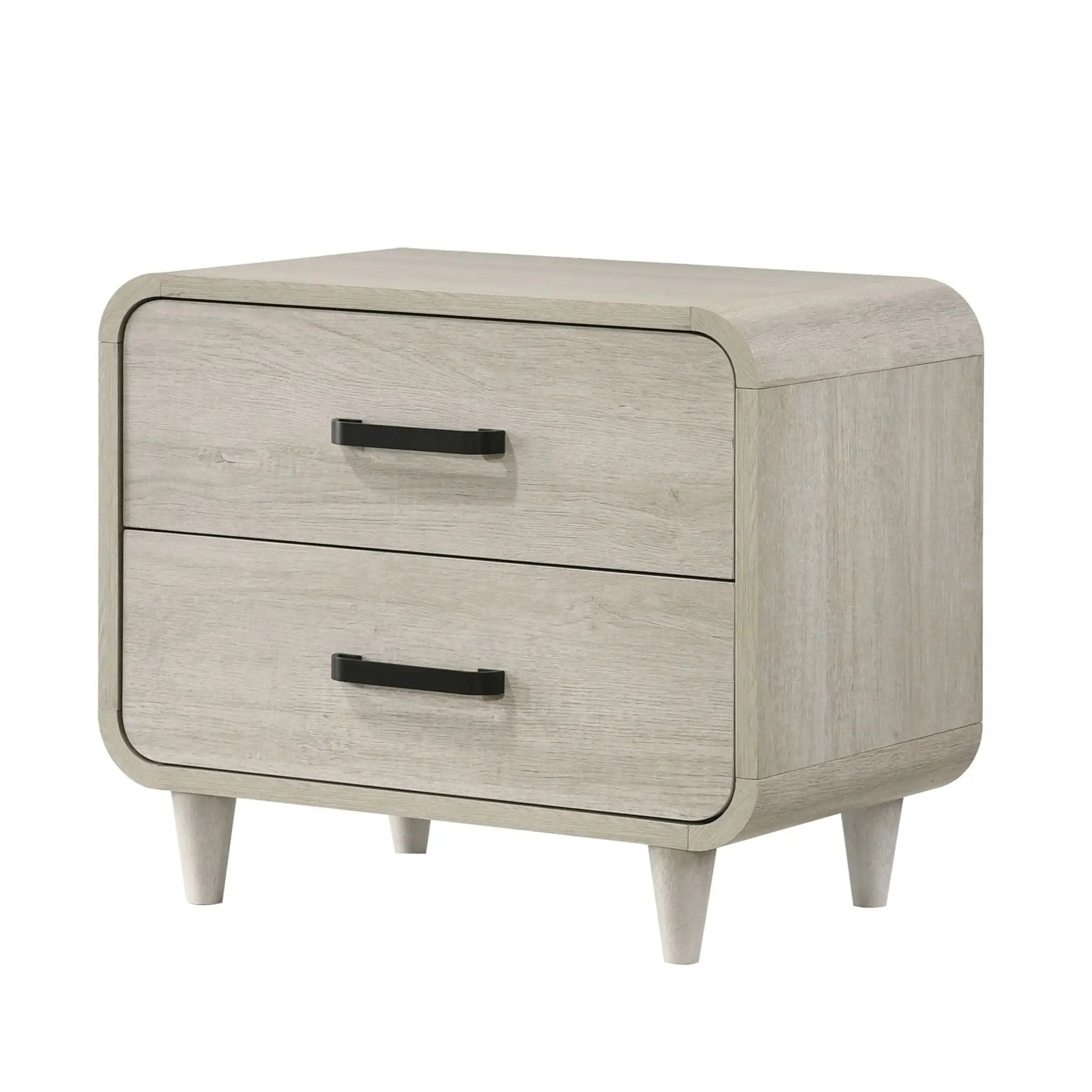 Nightstand With 2 Drawers, Ample Storage Space - Antique White by Unique Piece Furniture
