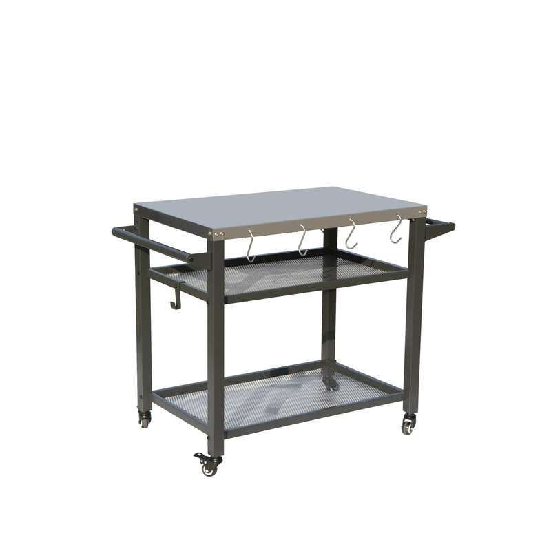 3-Shelf Outdoor Grill Table with Wheels by HouseOfZazla