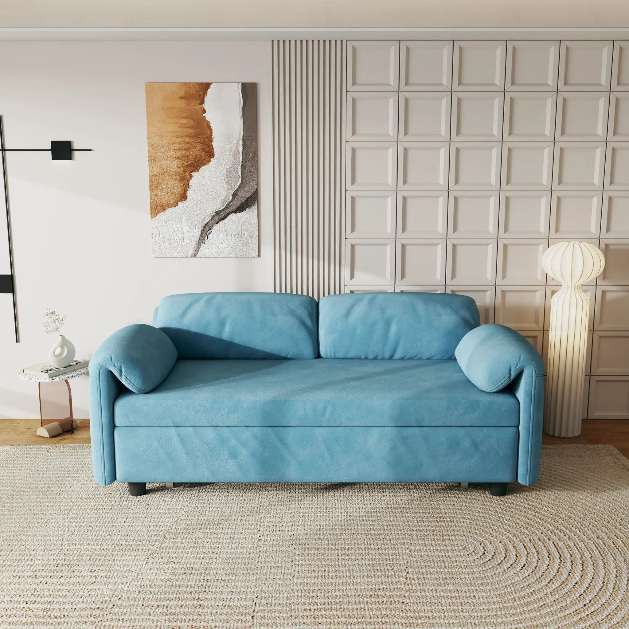 Sofa, Dual Purpose Lounge With Retractable Queen Size Bed by HouseOfZazla
