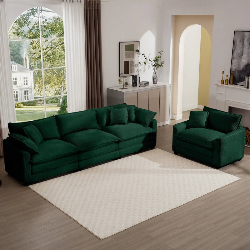 Elegant Oversized Sectional Sofa Set With Deep Seats And Flexible Layout by Unique Piece Furniture