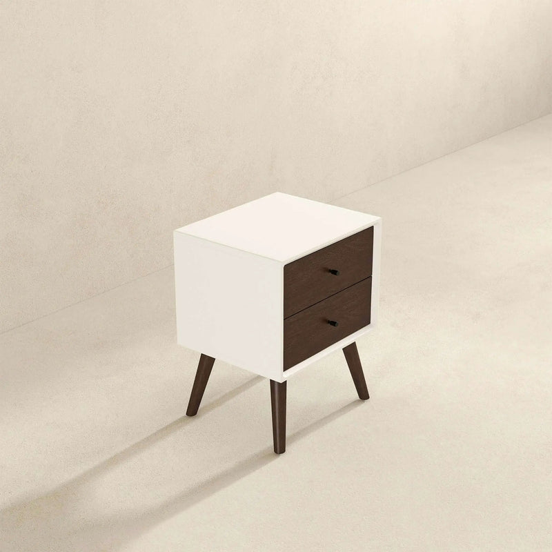 Caroline - Mid-Century Modern Style Night Stand 2 Drawer by Unique Piece Furniture