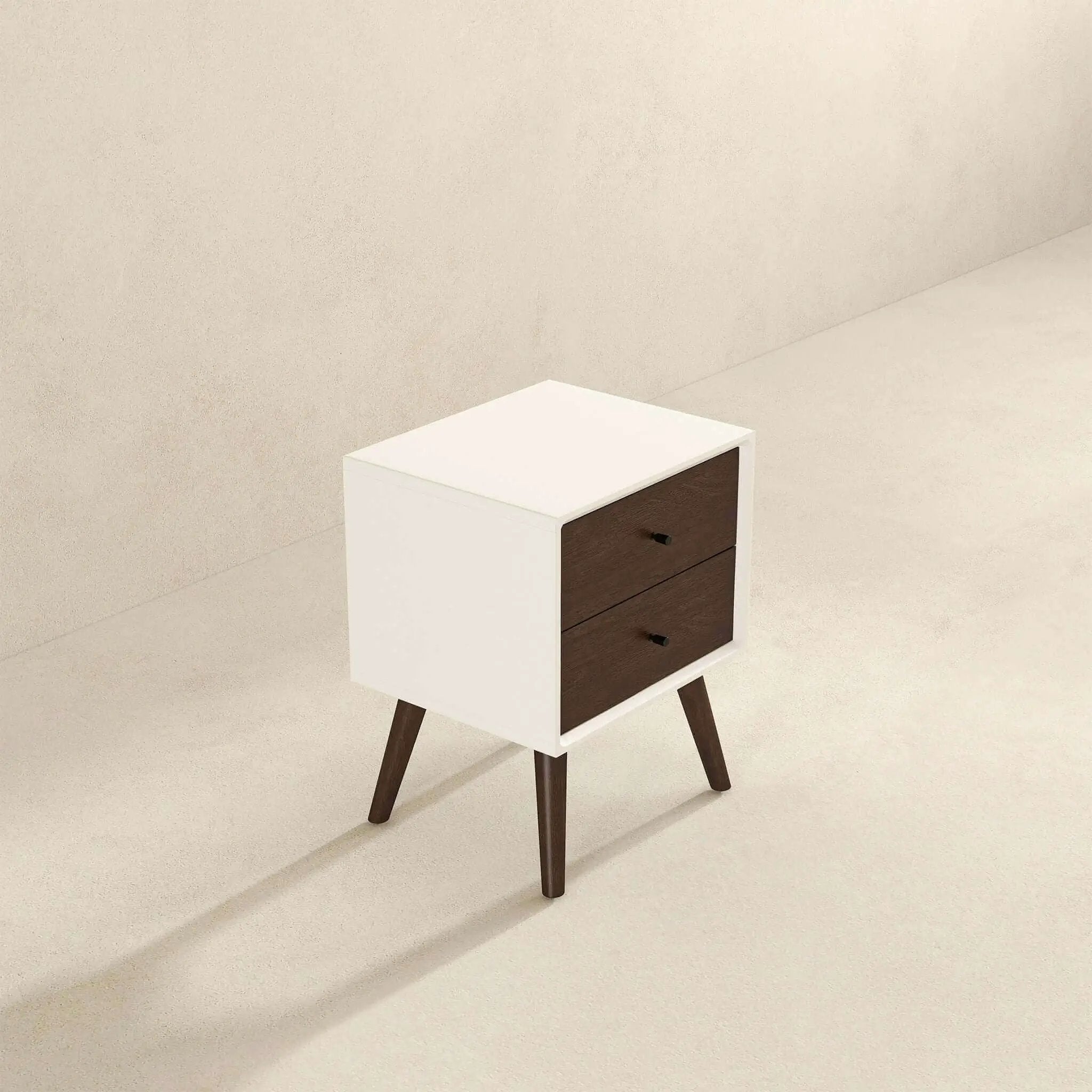 Caroline - Mid-Century Modern Style Night Stand 2 Drawer by HouseOfZazla