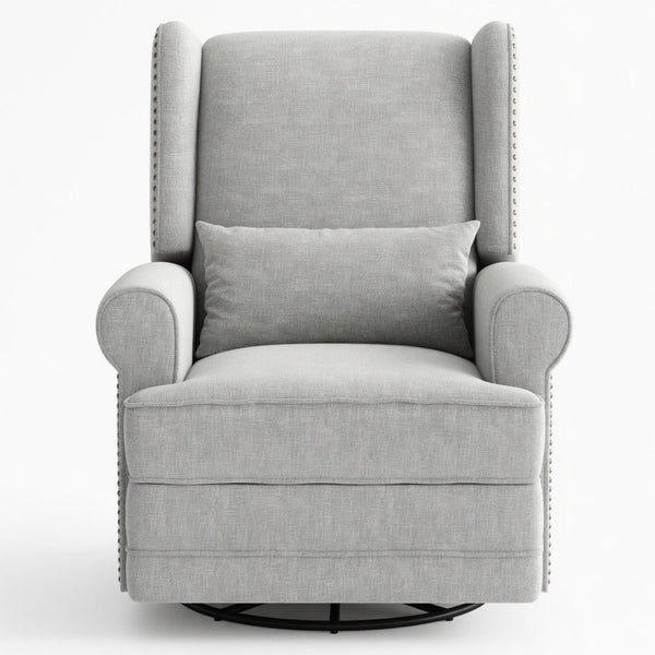 Extra Wide Swivel Recliner Glider Chair With Footrest