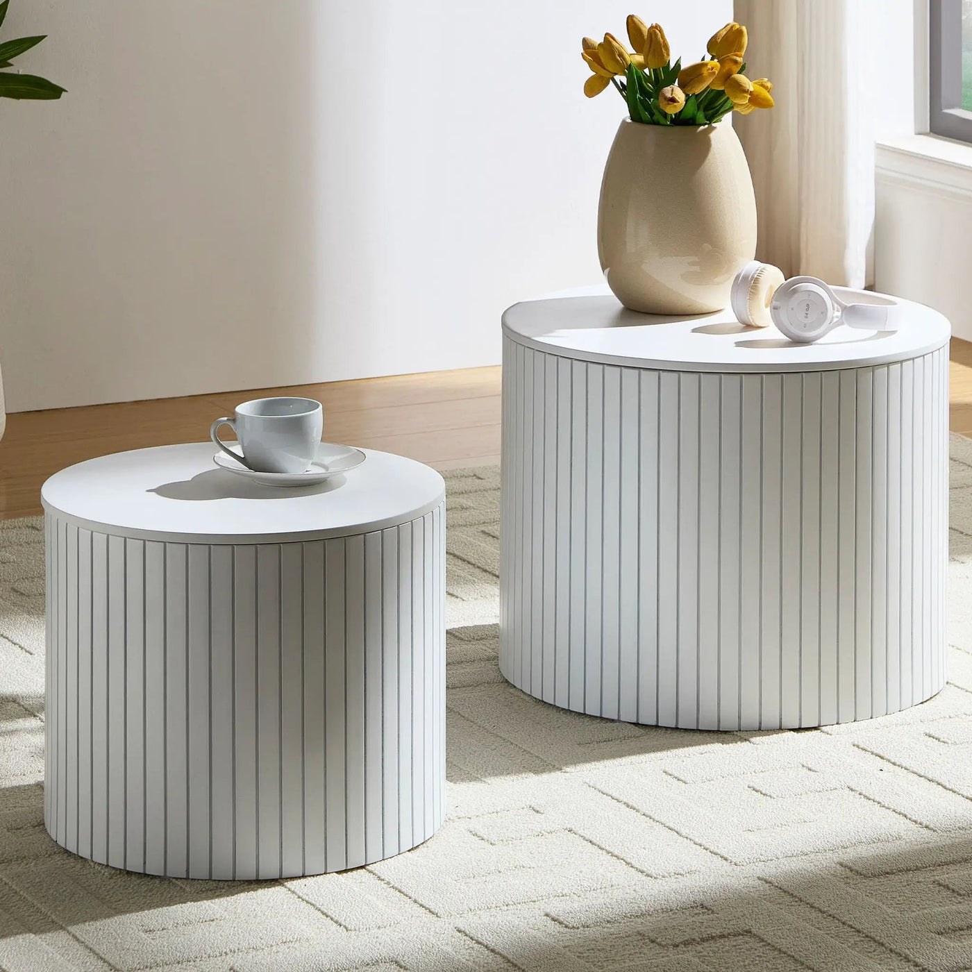 Handcrafted Nested Table Set, 2 Pieces by HouseOfZazla