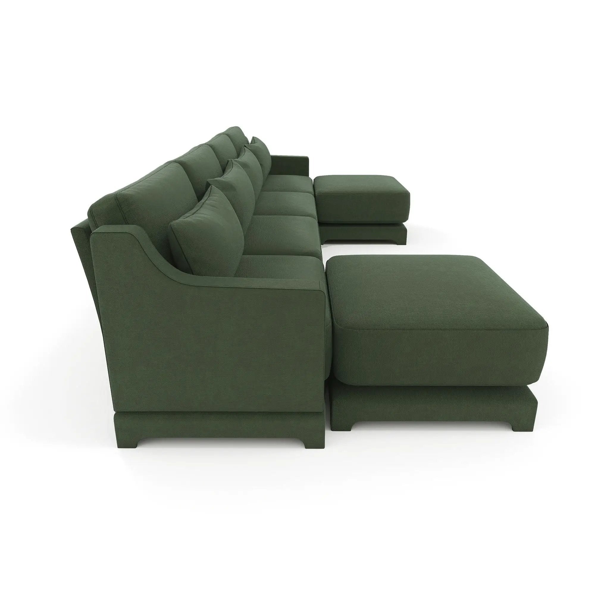 Stylish Sofa With Ottoman And Lumbar Pillows, Ergonomic Design by HouseOfZazla