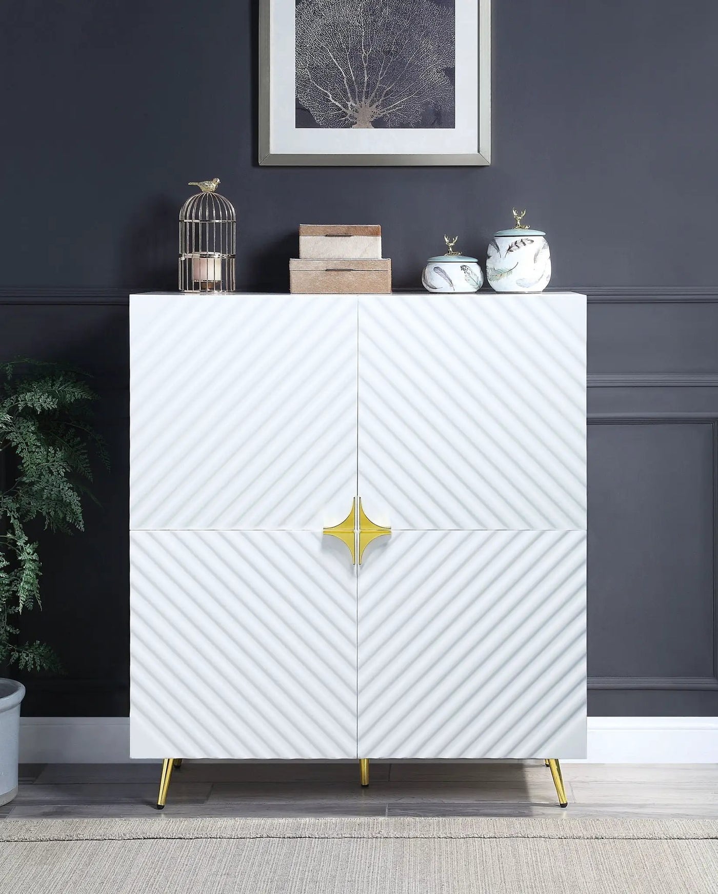 Gaines - High Gloss Accent Cabinet by HouseOfZazla
