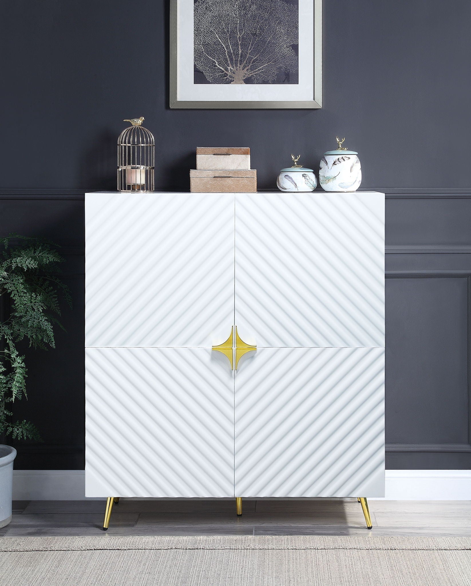 Gaines - High Gloss Accent Cabinet by HouseOfZazla