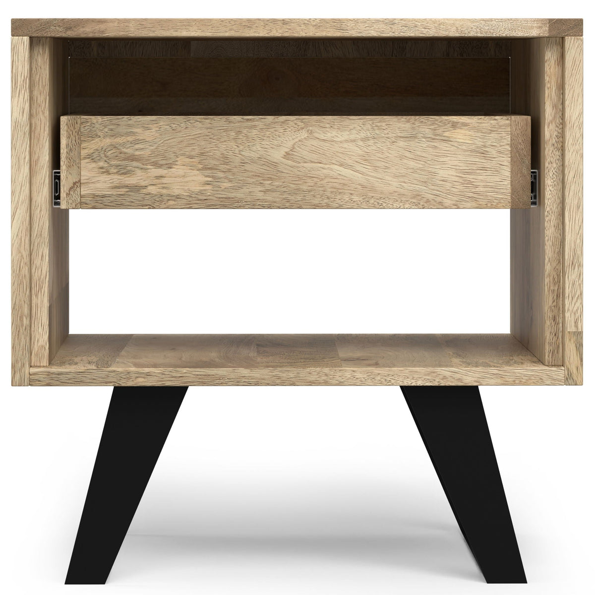 Handcrafted Acacia End Table with 1 Drawer - Light Brown, Dark Gray, or Dark Brown, photo 18 of 25