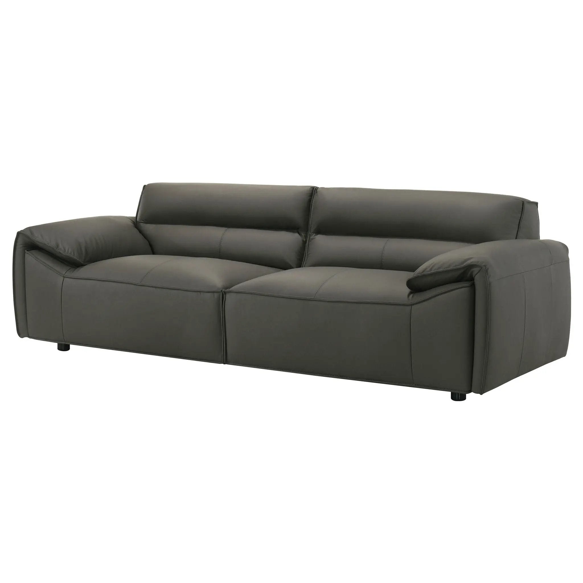 Buxton Top Grain Leather Upholstered Sofa Graphite by Unique Piece Furniture