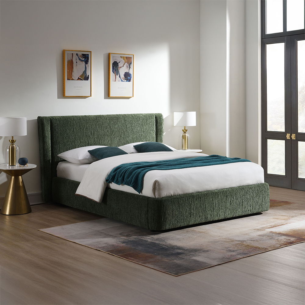 Cheryl - Upholstered Chenille Bed, photo 6 of 7