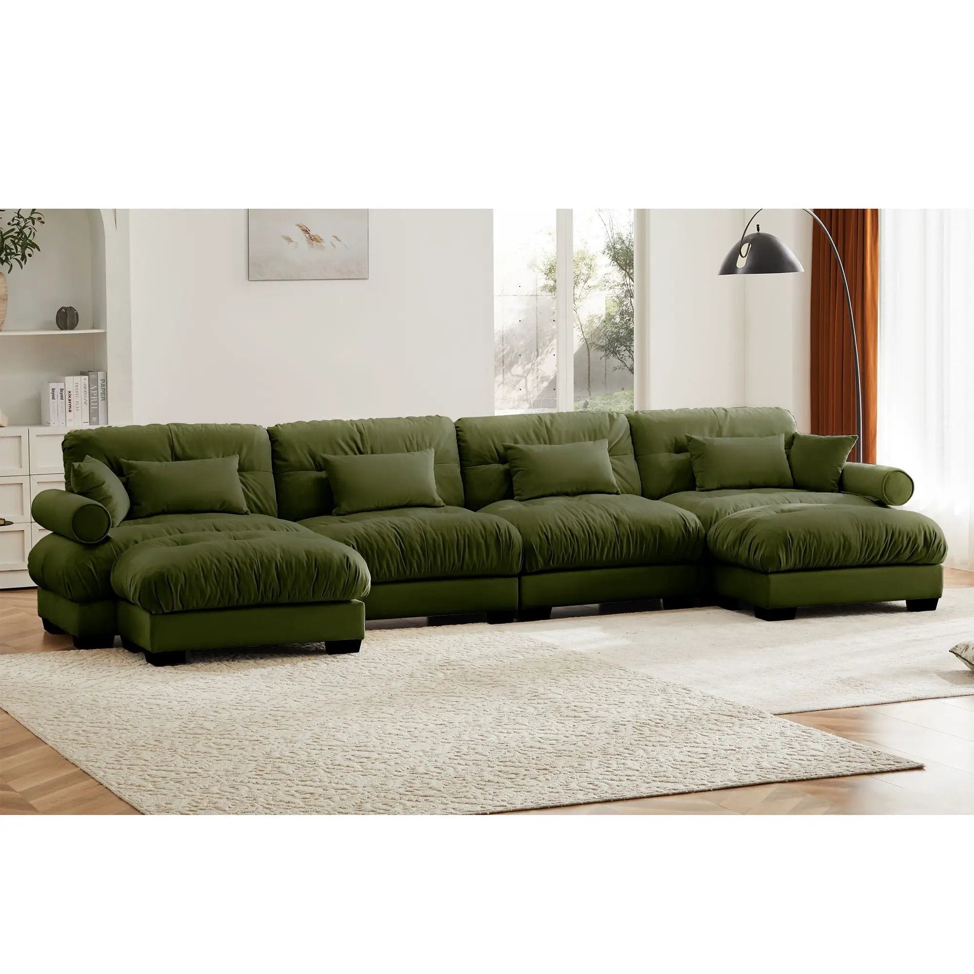 Super Comfort Oversized Modular Sectional Sofa With Movable Ottoman by Unique Piece Furniture