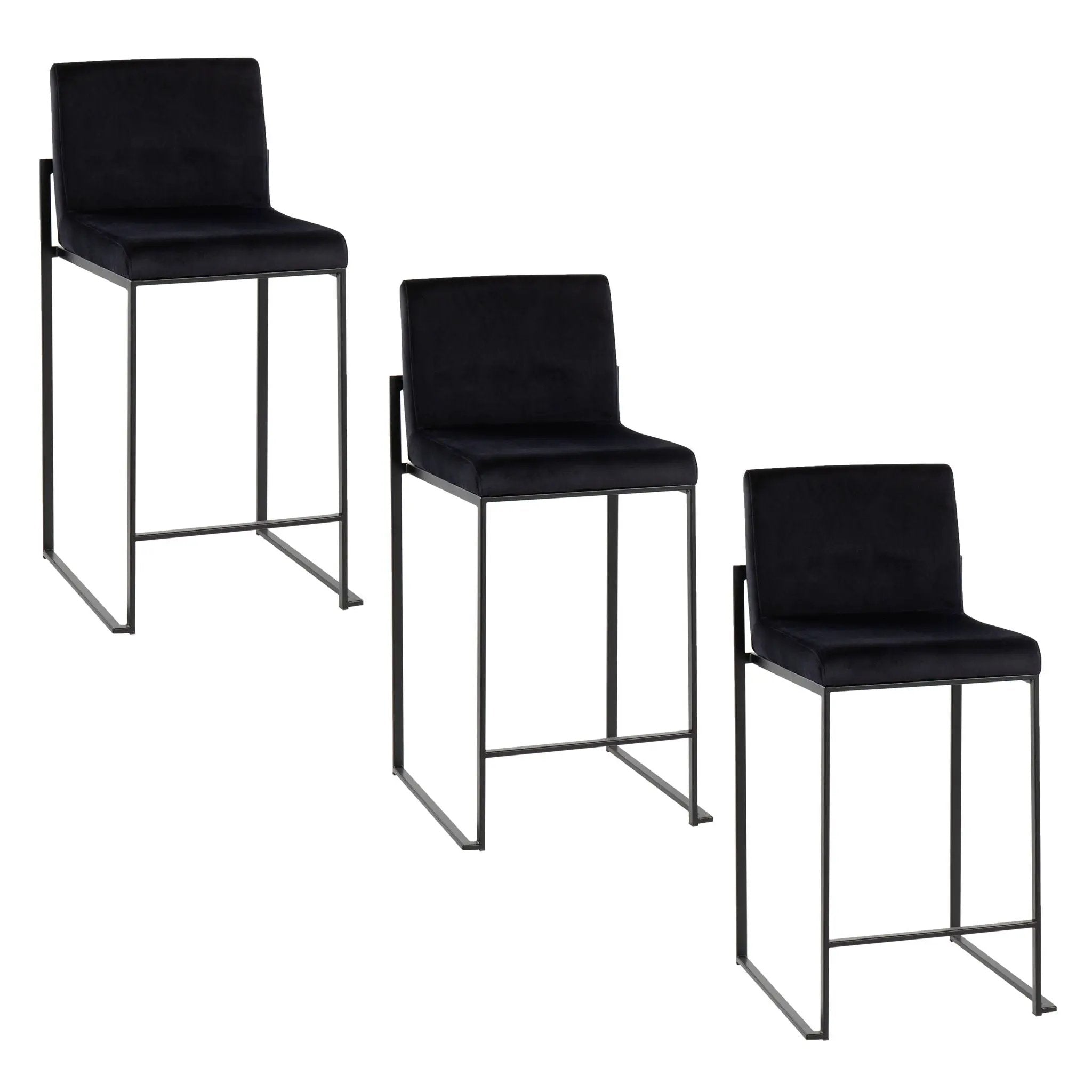 Fuji - Contemporary Modern Elegance, High Back Counter Stool by HouseOfZazla