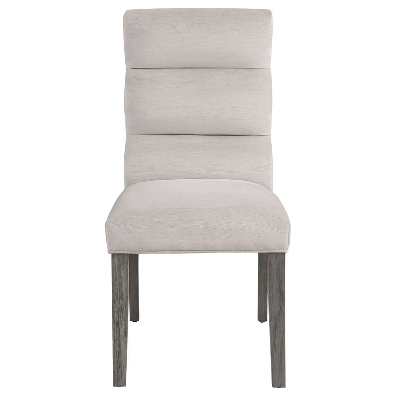Carla Velvet Upholstered Dining Side Chair Stone (Set of 2) by Unique Piece Furniture
