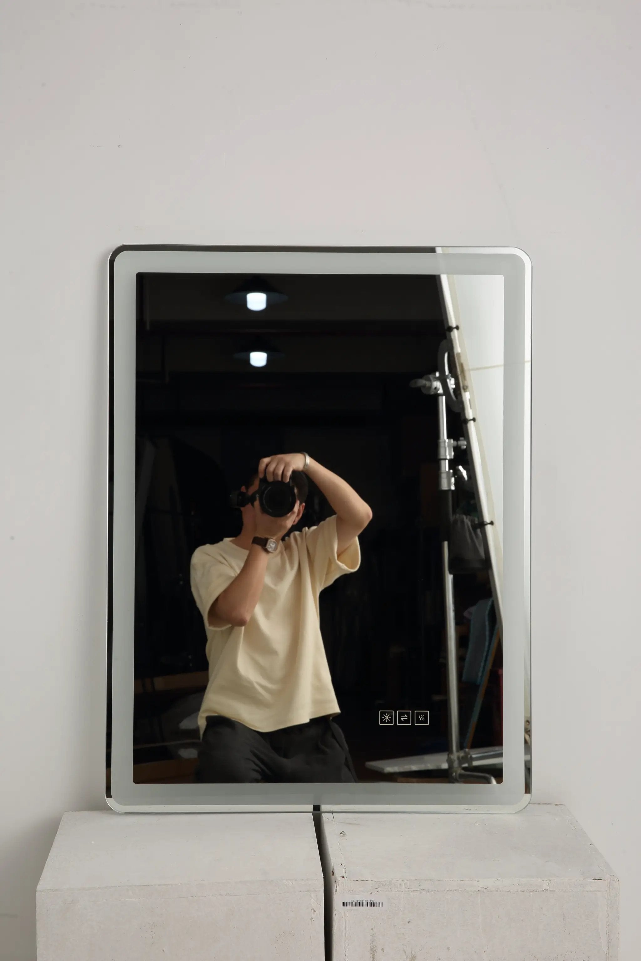 24X40 Inch LED Bathroom Mirror Vanity with Front Lights by HouseOfZazla