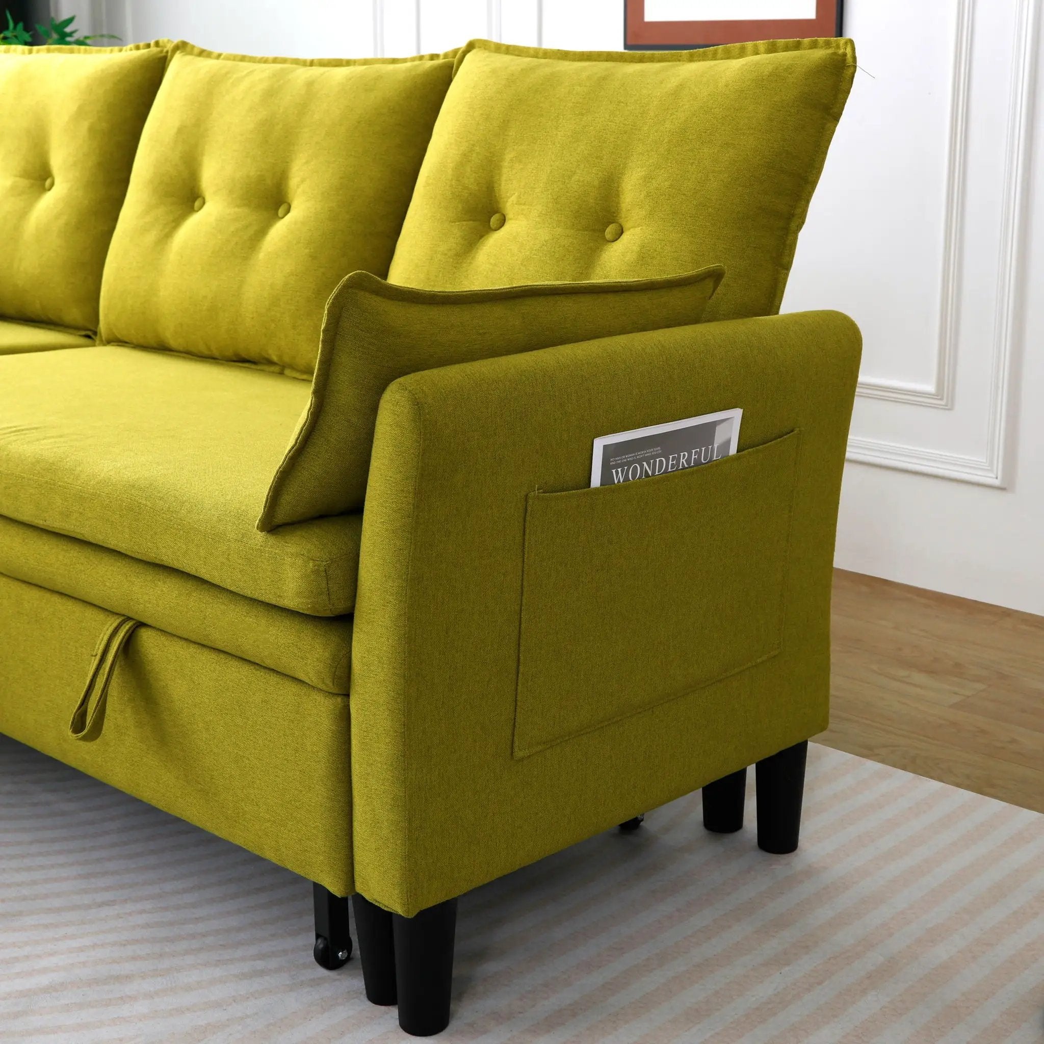 L-Shaped Reversible Chaise Sectional Sofa With Storage by HouseOfZazla