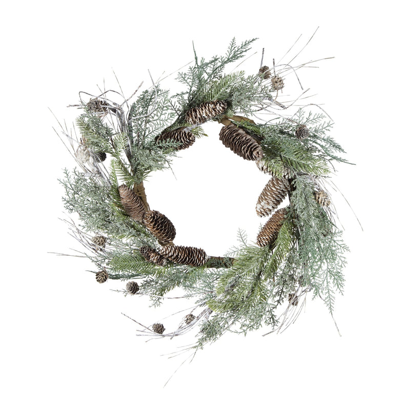 D24" Pine/Pinecone Wreath, photo 3 of 8
