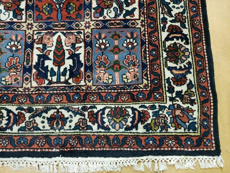 4' X 6' Vintage Handmade Indian Panel Design Wool Rug Veg Dyes by Jewel Rugs