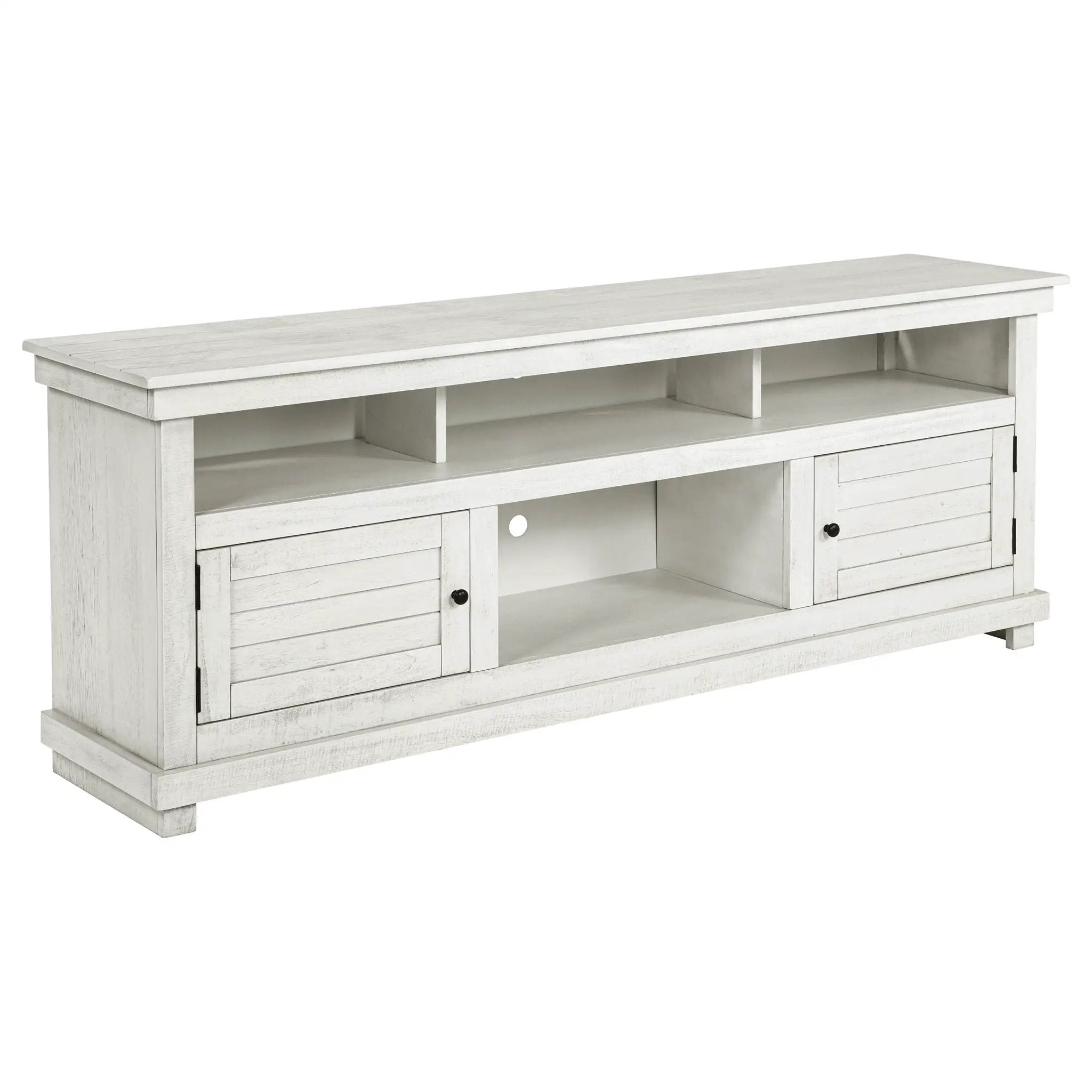 Payne 70-inch TV Stand Media Console Distressed White by Unique Piece Furniture