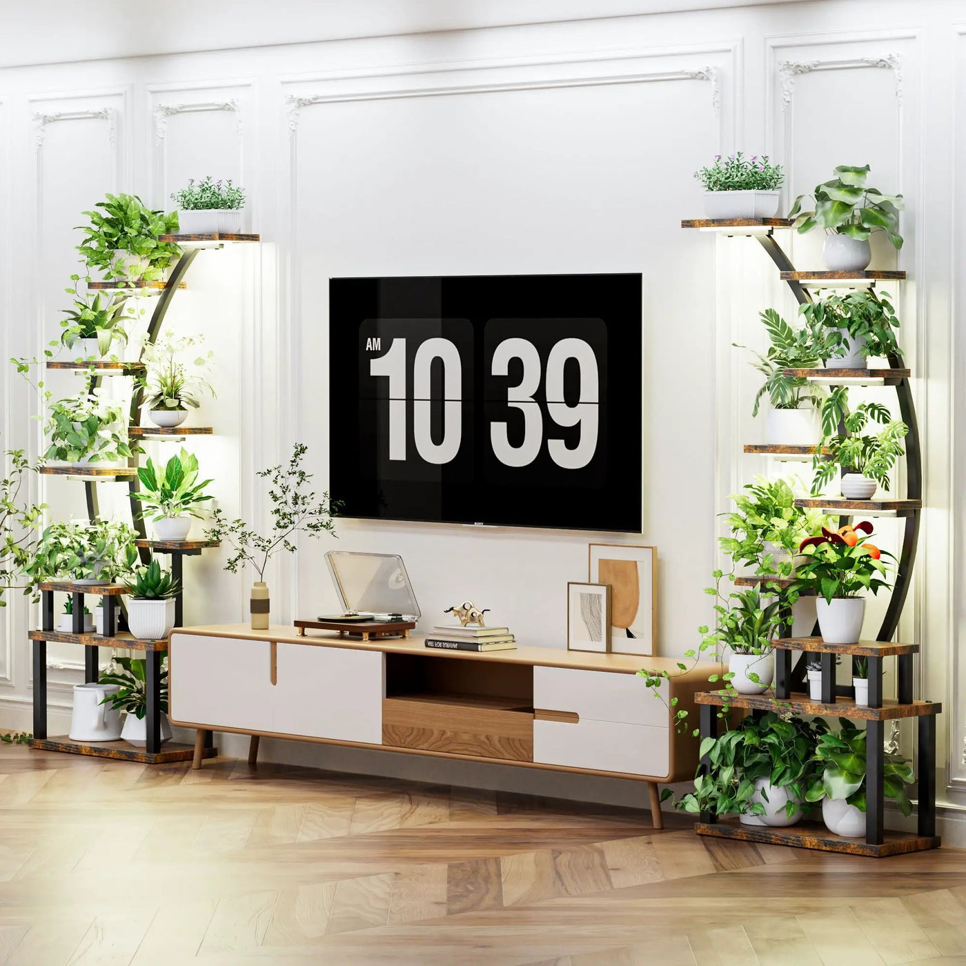 9 Tiered Indoor Plant Stand With 5 Adjustable Grow Lights by HouseOfZazla