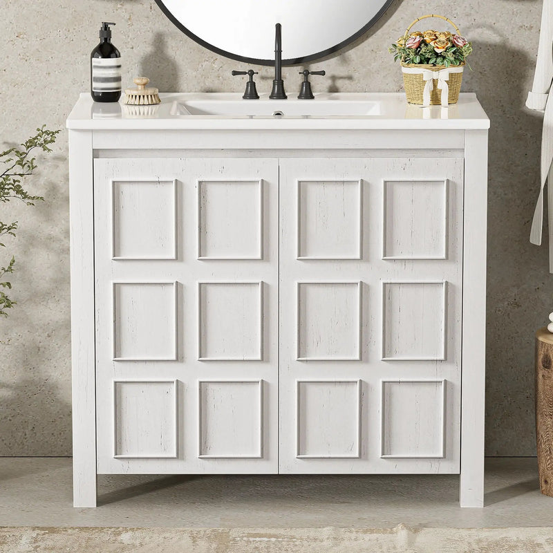 Bathroom Vanity Organizer With Sink, Combo Cabinet Set, Bathroom Storage Cabinet
